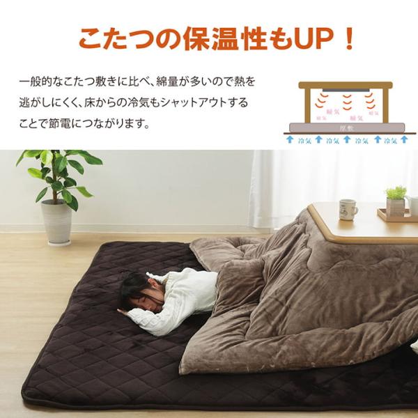 ラグ こたつ敷き布団 長方形 大きい 幅広ラグ 約220×400cm | 冬 あったかい あたたかい 暖かい 温かい 暖房_10
