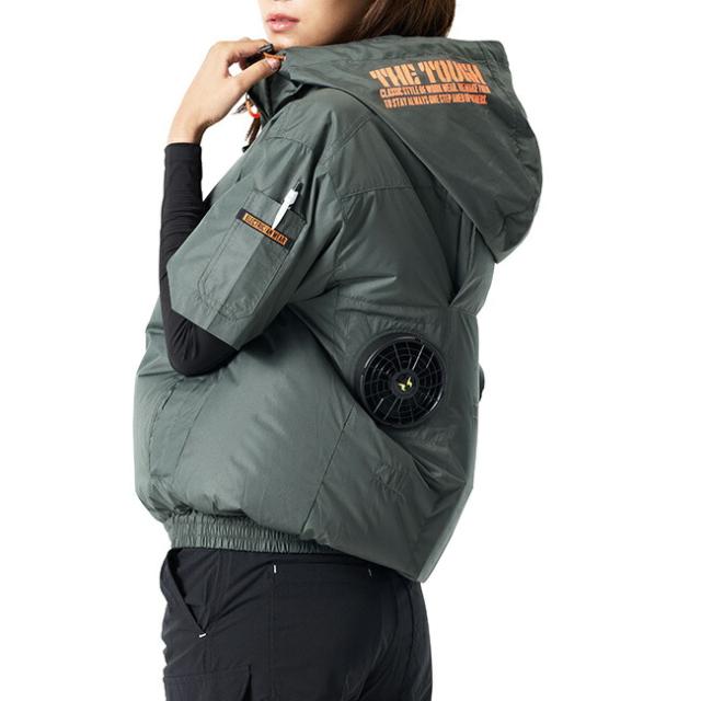 【2026年 24V 日本製バッテリー＆ファン付き】空調風神服 アタックベース The tough 空調ウェア 服【2245】ペルチェデバイス付き 半袖_6