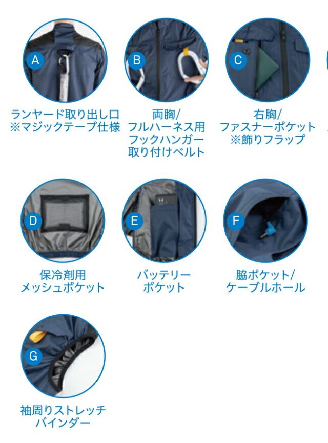 【24V 2025年 GLOBALバッテリー＆ファン付き】ビッグボーン bigborn 空調風神服 【EBA5118】フルハーネス対応 半袖ジャケット_4