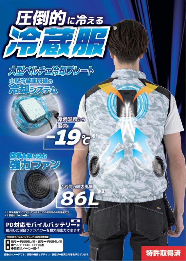 ビッグボーン bigborn 冷蔵服 冷却ウェア 【TH614】半袖ジャケット_7