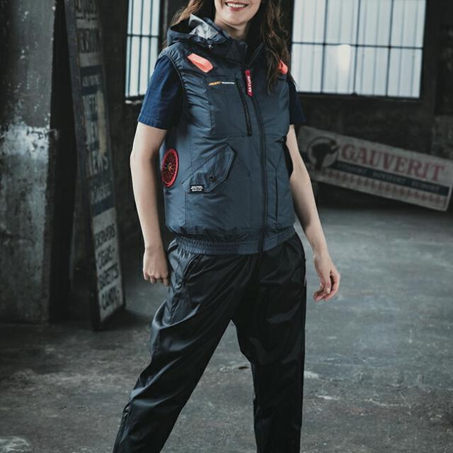 バートル フルセット 黒ファン 赤バッテリー 空調服 AC09 AC2074 L