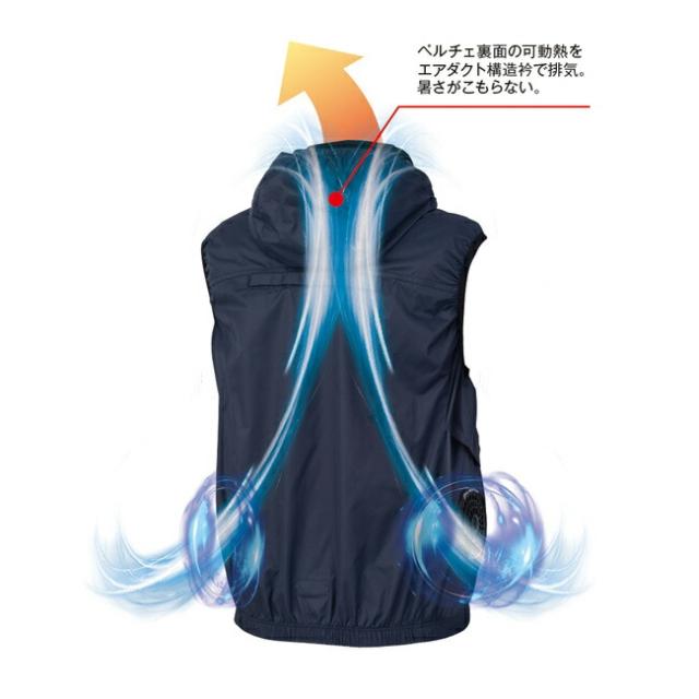 【2026年 24V 日本製バッテリー＆ファン付き】コーコス CO-COS 空調ウェア 空調風神服 【G-4030】VOLTCOOL 日傘遮熱 半袖ブルゾン (ペルチェ ネックホルダー付)_10