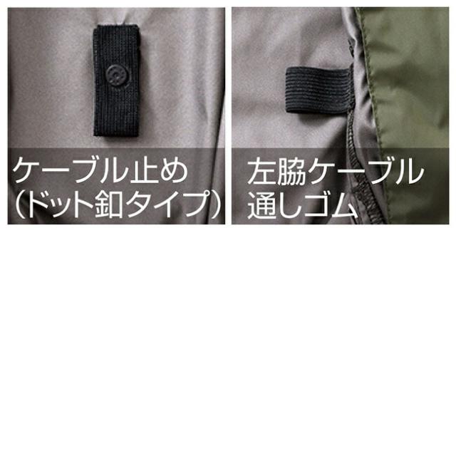 【2026年 30V 専用バッテリー＆ファン付き】鳳凰 HOOH 村上被服 快適ウェア EFウェア【V1217】サイドファン半袖フードジャケット_12