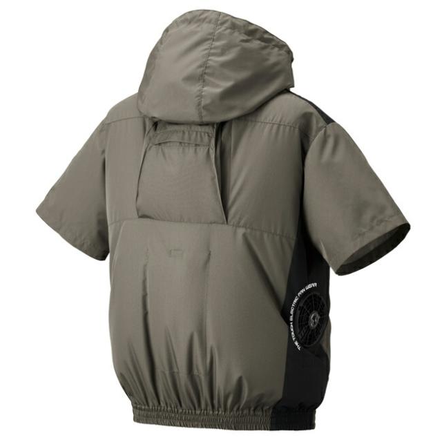 【2026年 30V 海外製バッテリー＆ファン付き】アタックベース The tough 空調風神服 半袖フードJK 7745_5
