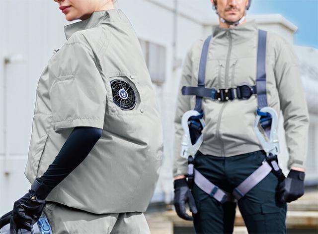 24V 2025年 GLOBALバッテリー＆ファン付き】サンエス SUN-S 空調風神服