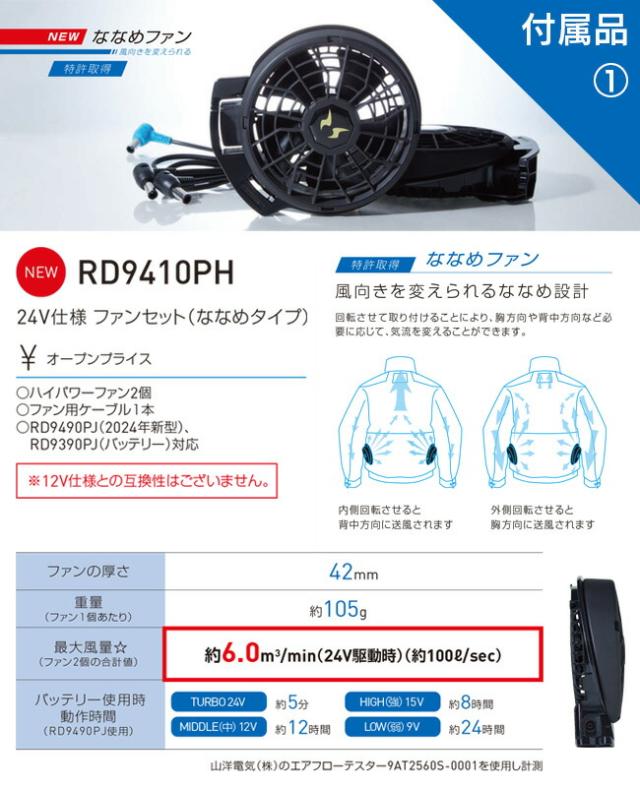 【12Vスターターキット ファン&バッテリー付き】空調風神服 sun-s サンエス 空調ウェア 長袖ワークブルゾン KF90540N_17