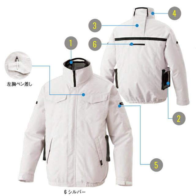 【2026年 30V 海外製バッテリー＆ファン付き】サンエス SUN-S 空調風神服 空調ウェア 【KF92621】 長袖 ブルゾン_2