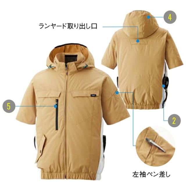 2026年 24V 日本製バッテリー＆ファン付き】サンエス SUN-S 空調風神服