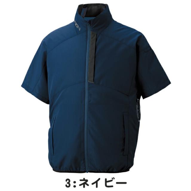 【2026年 30V 海外製バッテリー＆ファン付き】サンエス SUN-S 空調風神服 空調ウェア 【KF96030】 チタン加工 半袖 ブルゾン_5