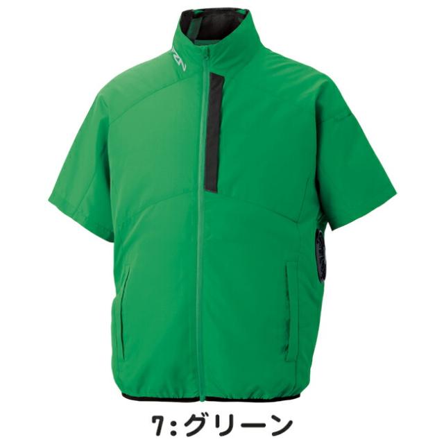 【2026年 30V 海外製バッテリー＆ファン付き】サンエス SUN-S 空調風神服 空調ウェア 【KF96030】 チタン加工 半袖 ブルゾン_8
