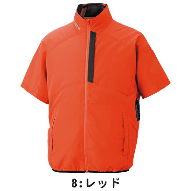 【2026年 30V 海外製バッテリー＆ファン付き】サンエス SUN-S 空調風神服 空調ウェア 【KF96030】 チタン加工 半袖 ブルゾン_9