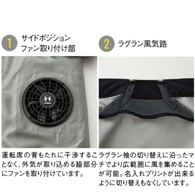 【2026年 30V 海外製バッテリー＆ファン付き】サンエス SUN-S 空調風神服 空調ウェア 【KF96032】 チタン加工 ベスト_2