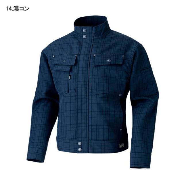 寅壱 チェック柄長袖ブルゾン 7560-124 |  作業ジャンパー 防寒 耐久性 高機能 メンズ 春秋  おしゃれ ワークウェア_1