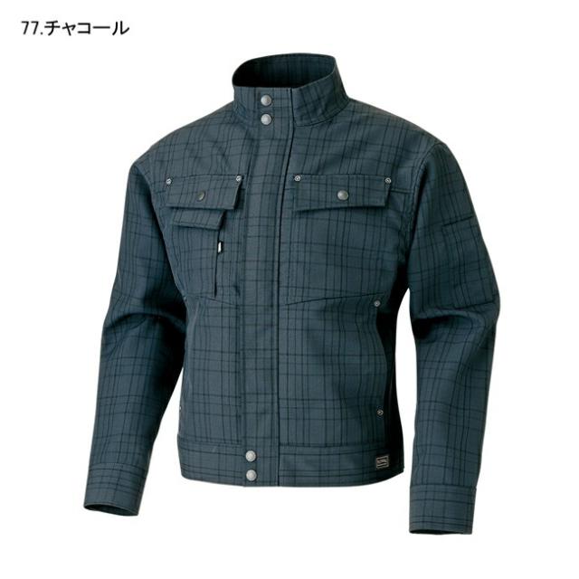 寅壱 チェック柄長袖ブルゾン 7560-124 |  作業ジャンパー 防寒 耐久性 高機能 メンズ 春秋  おしゃれ ワークウェア_3