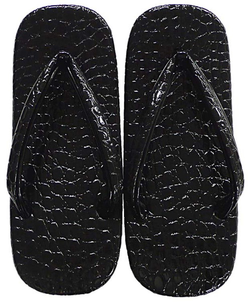 雪駄 965 クロコダイル 黒 ｜ お祭り お祭り用 祭り まつり おまつり 神輿 みこし おみこし イベント サンダル せった セッタ 祭式 お祭り用品 服 靴 縁日 浴衣 メンズ 男性 男性用 子供 おしゃれ かっこいい 派手 皮底 革底の通販は 6,609円