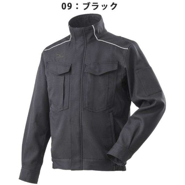 mizuno ミズノ 作業服 ジャケット【F2JE8582】 通年タイプ ｜ 作業着 ユニフォーム ストレッチ 着心地 柔らかい 制電 消臭 ワーク ウェア 上着 春 夏 秋 冬 春夏 秋冬 メンズ レディース 社用 社員用 作業用 スポーティ 2019 2020 動きやすい_4
