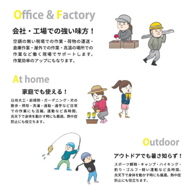 空調服(R)】綿・ポリ混紡トリカット空調服(R)（バッテリーセット