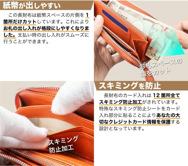 財布 ユニセックス 長財布 メンズ レディース GRACIA L字型 ラウンド