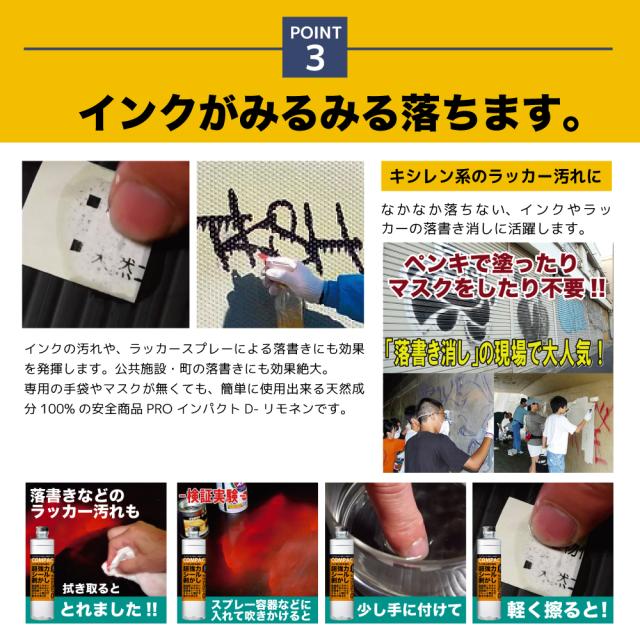 【天然成分100%】超高純度 D-リモネン溶剤 インパクト D- リモネン 原液 1L / 一斗缶 発泡スチロール スタイロフォーム 溶解液 シール剥がし 落書き消し 天然ゴム溶解【業務用プロの道具】_12