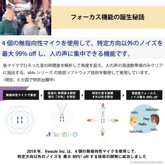 集音器 ワイヤレス 充電式 adle aid エイブルエイド freecle ワイヤレスイヤホン 補聴器 通話 高性能 小型 集音機 快適 軽量  イヤホン型の通販はau PAY マーケット - ジャパンアイウェア au PAY マーケット店 | au PAY マーケット－通販サイト