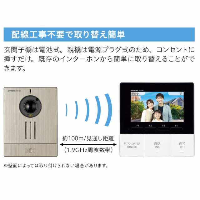 アイホン ワイヤレステレビドアホン KR-77の通販はau PAY マーケット