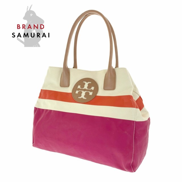 Tory Burch トリーバーチ 対応 ピンク オレンジ ライトベージュ キャンバス レザー トートバック ショルダーバッグ レディース Lx 565の通販はau Pay マーケット Brand Shop Loop