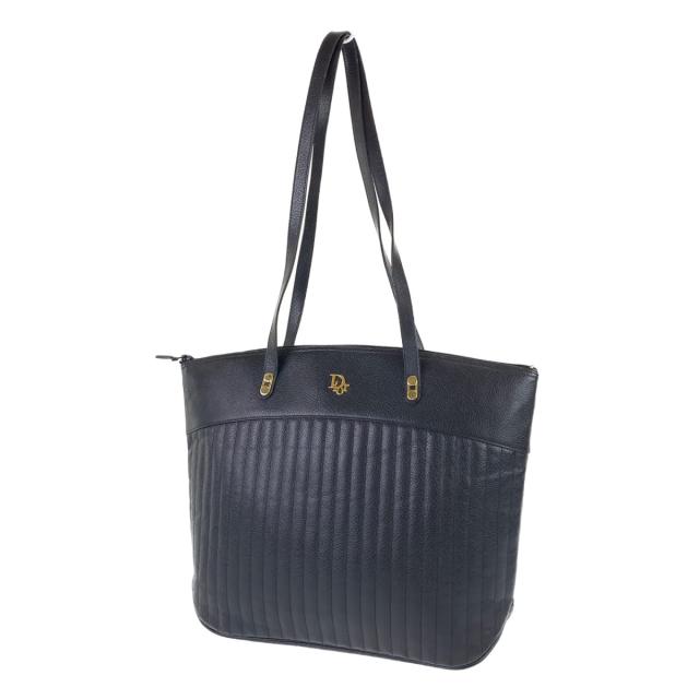 Christian Dior クリスチャンディオール ヴィンテージ ブラック レザー Christian Dior クリスチャンディオール ヴィンテージ ブラック レザー