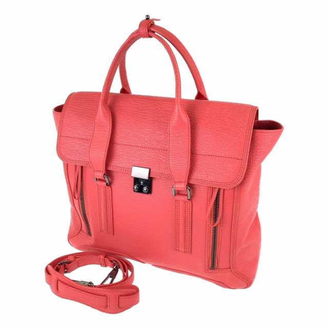 美品 3.1 Phillip Lim 3.1フィリップリム ピンク レザー 斜め掛け ...