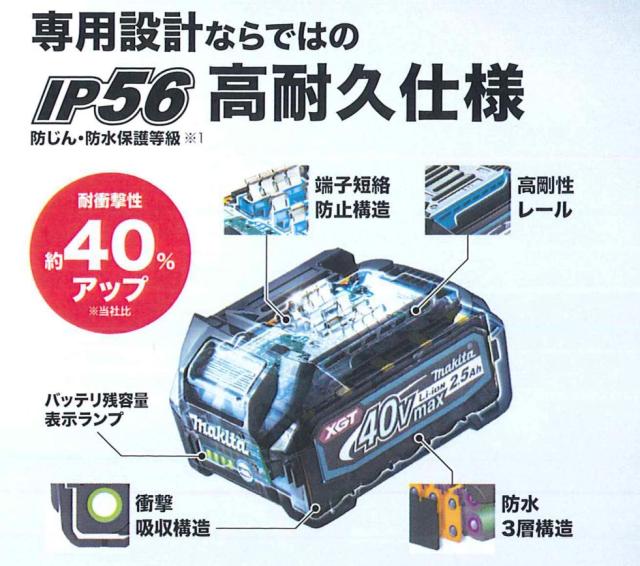 【絶対純正!!】マキタ BL4025 40Vバッテリー(2.5Ah) 【安心のマキタ純正品】の通販は 【絶対純正!!】マキタ BL4025 40Vバッテリー(2.5Ah) 【安心のマキタ純正品】の通販は