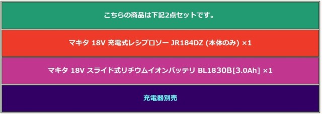 在庫切らしません！》マキタ JR184DZ+BL1830B 充電式レシプロソー 【本体＋3.0Ahバッテリ】の通販はau PAY マーケット -  パワーツールショップ テクノケイ