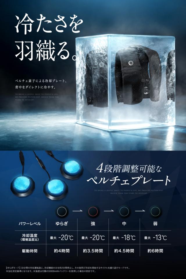ペルチェベスト 2025年最新モデル 日本企業企画 10000mAh大容量