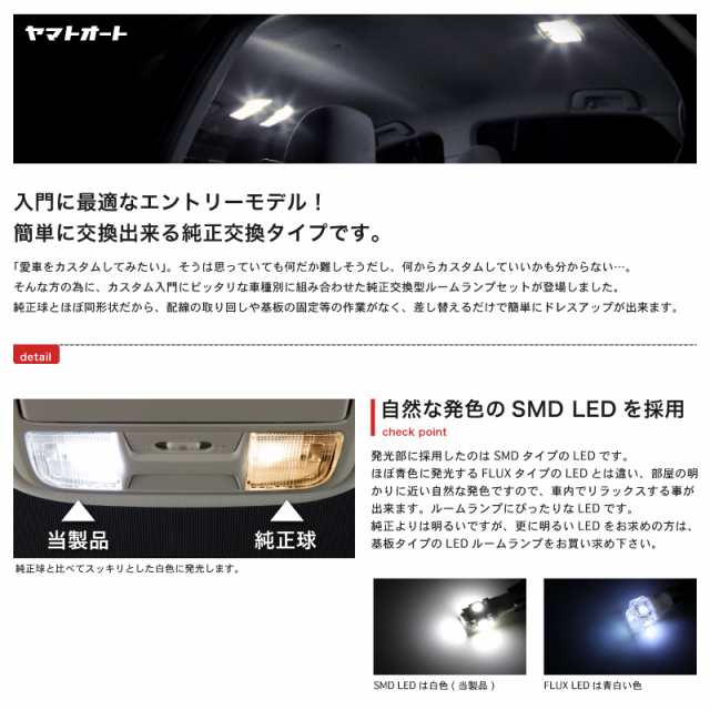 【お試し価格】 V80/90系 パジェロ [H18.10〜現行] 簡単交換 LED ルームランプ 7点セット パーツ 室内灯 SMD LED  ミツビシ｜au PAY マーケット