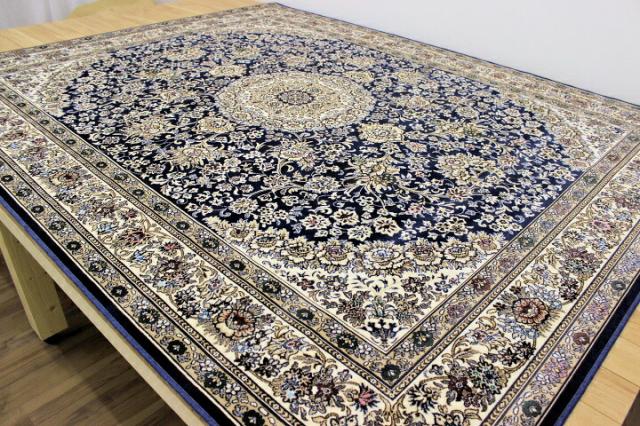 日本製 カーペット ラグマット 洗える 薄手 約 4.5畳 240×240 cm 正方形 スクエア サイズ モケット織り 絨毯 ラグ オールシーズン 床暖房対応 抗菌 防臭 総柄 クラシック OSM 【モンタナ240×240】_4