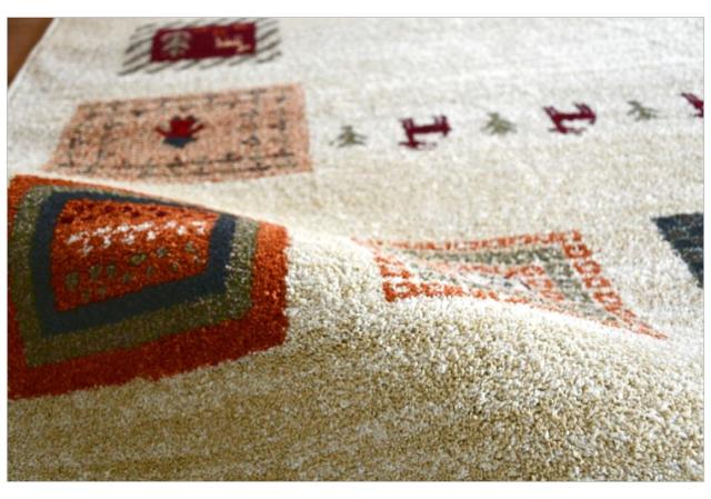 ラグ 北欧モダン ラグマット 絨毯 6畳 六畳 240x330cm じゅうたん ウィルトン 厚手 防炎 おしゃれ ギャベ柄 ギャッベ風 当社在庫 【トア／ラーン２４０×３３０】 長方形 デザインラグ_3