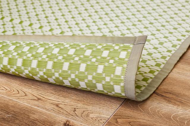 ビニール風 柄上敷き 約261×352糎 い草風引っ敷き 洗える引っ敷き 余暇居敷き ござ ゴザ 畳の上 フローリング 和風 和今めかしい 6帖 六畳 261x352 【ルイス日本の首都間６畳】
