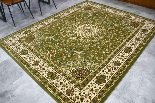 絨毯 じゅうたん 4.5畳 ラグ 240×240cm 正方形 おしゃれ ラグマット アンティーク クラシック 防炎 ウィルトン 厚手 青 ブルー グリーン レッド 赤 全3カラー 当社在庫 【カララ 240×240】_3