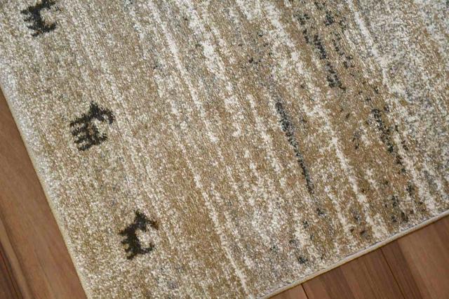 ラグマット 3畳 厚手 ラグ 200×250 カーペット ギャッベ柄 北欧モダン おしゃれ かわいい デザインラグ じゅうたん ウィルトン グレー ブラウン CNL 【ゴイアン 200×250cm】 床暖対応_7