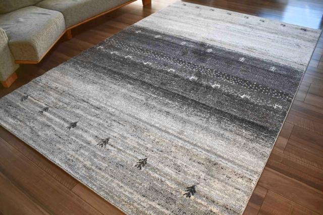 ラグマット 3畳 厚手 ラグ 200×250 カーペット ギャッベ柄 北欧モダン おしゃれ かわいい デザインラグ じゅうたん ウィルトン グレー ブラウン CNL 【ゴイアン 200×250cm】 床暖対応_10