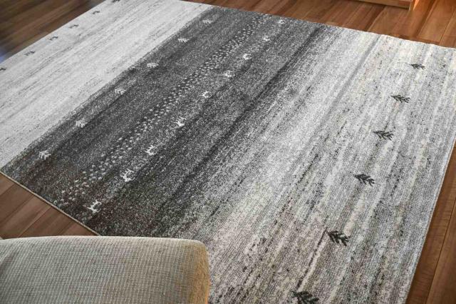 ラグマット 3畳 厚手 ラグ 200×250 カーペット ギャッベ柄 北欧モダン おしゃれ かわいい デザインラグ じゅうたん ウィルトン グレー ブラウン CNL 【ゴイアン 200×250cm】 床暖対応_11