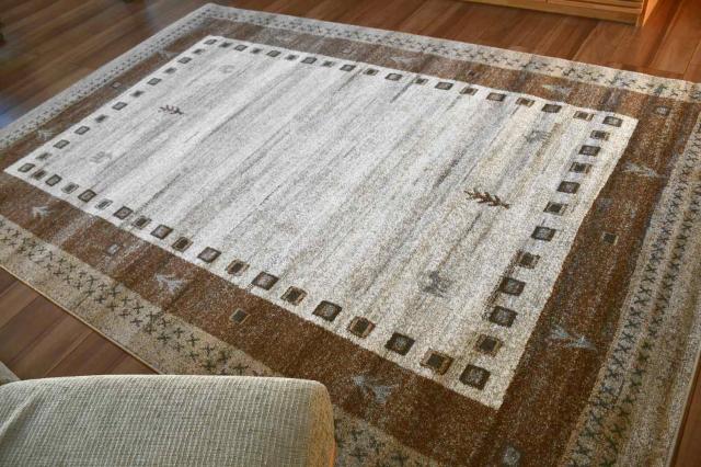 ラグマット 3畳 厚手 ラグ 200×250 カーペット ギャッベ柄 北欧モダン おしゃれ かわいい デザインラグ じゅうたん ウィルトン グレー ブラウン CNL 【ゴイアン 200×250cm】 床暖対応_16