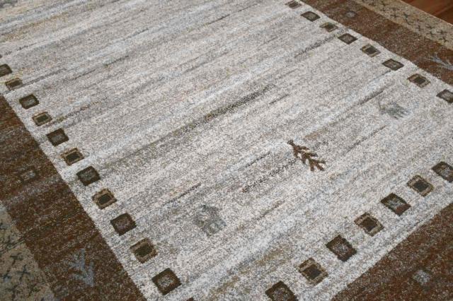 ラグマット 3畳 厚手 ラグ 200×250 カーペット ギャッベ柄 北欧モダン おしゃれ かわいい デザインラグ じゅうたん ウィルトン グレー ブラウン CNL 【ゴイアン 200×250cm】 床暖対応_17