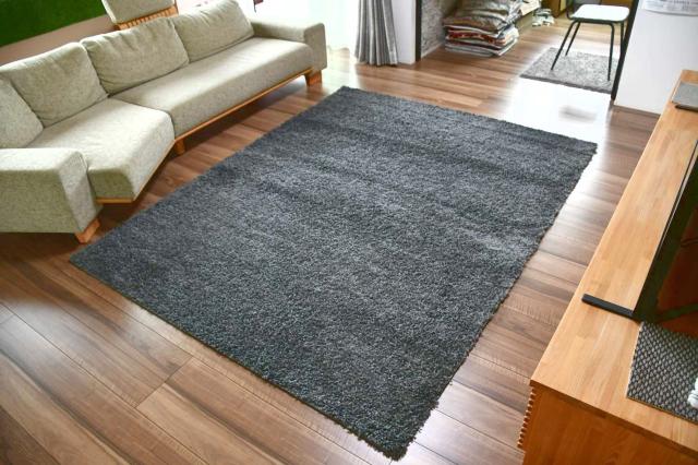 シャギー ラグマット 無地 約 1.5畳 ラグ 140×200cm シンプル 北欧