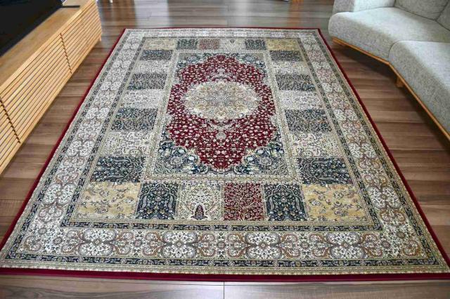 じゅうたん ラグマット 4畳 210×290cm おしゃれ 絨毯 カーペット 100万ノット 厚手 柄 クラシック 輸入 ウィルトン織 ソフト繊維 丸巻き 当社在庫 【ネスリン 210×290】 床暖対応_2