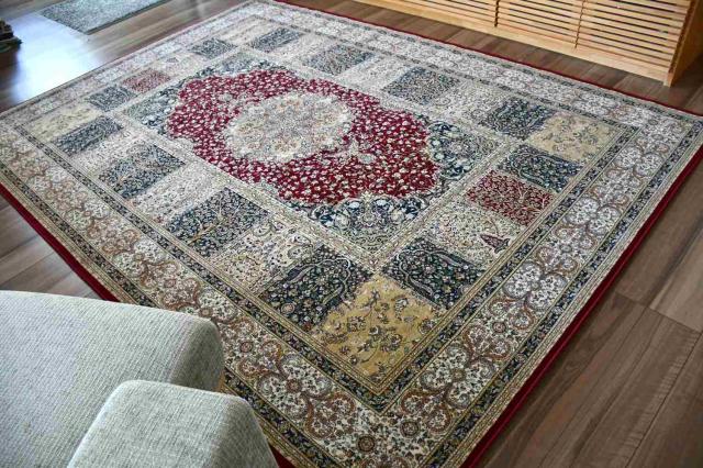 じゅうたん ラグマット 4畳 210×290cm おしゃれ 絨毯 カーペット 100万ノット 厚手 柄 クラシック 輸入 ウィルトン織 ソフト繊維 丸巻き 当社在庫 【ネスリン 210×290】 床暖対応_3