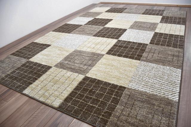 ラグマット 北欧 モダン おしゃれ 絨毯 6畳 240×330cm 絨毯 じゅうたん ウィルトン 厚手 ブルー ベージュ カジュアル 当社在庫 【パミ ２４０×３３０】 約六畳 ラグ Pam 240ｘ330 長方形_10