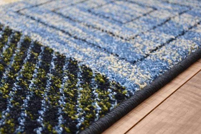 ラグマット 北欧 モダン おしゃれ 絨毯 6畳 240×330cm 絨毯 じゅうたん ウィルトン 厚手 ブルー ベージュ カジュアル 当社在庫 【パミ ２４０×３３０】 約六畳 ラグ Pam 240ｘ330 長方形_7
