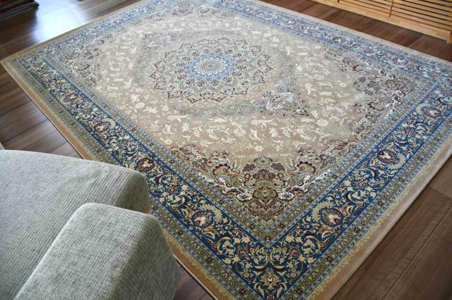 絨毯 ラグ カーペット 約4.5畳 240×240cm サイズ おしゃれ 140万ノット 厚手 防炎 クラシック アンティーク 柄 ウィルトン オリジナル デザインラグ 当社在庫 【ヴィアナ 240×240】 正方形_6
