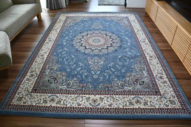 絨毯 ラグ カーペット 3畳 200×250cm おしゃれ 高級 140万ノット 厚手 防炎 クラシック アンティーク 柄 ウィルトン オリジナル デザインラグ 当社在庫 【ヴィアナ 200×250】_12