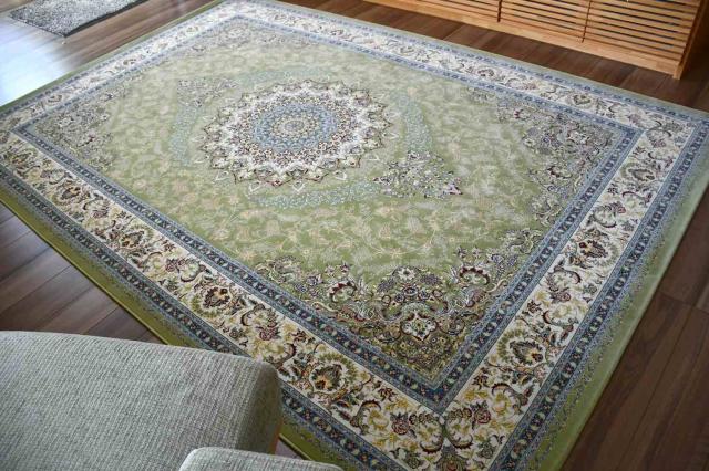 絨毯 ラグ カーペット 約4.5畳 240×240cm サイズ おしゃれ 140万ノット 厚手 防炎 クラシック アンティーク 柄 ウィルトン オリジナル デザインラグ 当社在庫 【ヴィアナ 240×240】 正方形_18