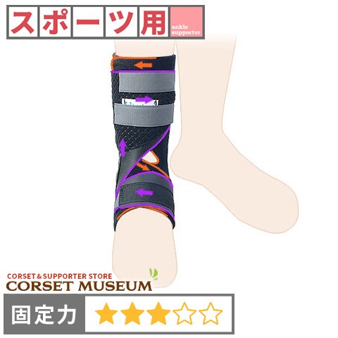 足首サポーター スポーツ用 外板制限 内反制限 底屈制限ドラゴンフライDXの通販は